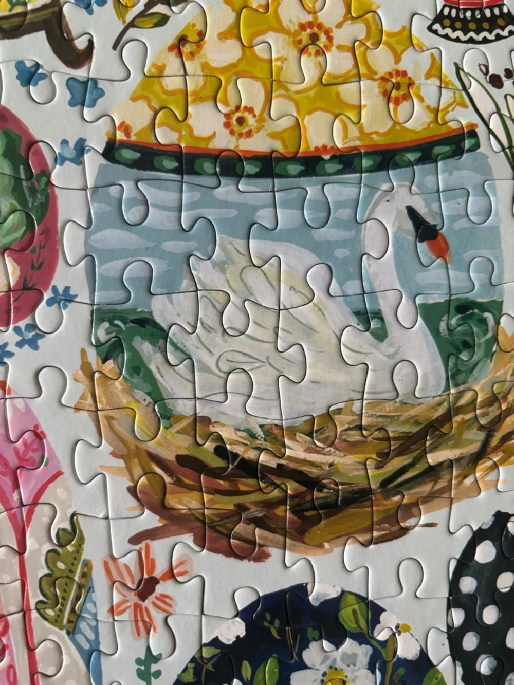 500-Piece Galison Illustrated Egg & Bird Puzzle - Colorful Floral Design - Picture 5 of 5